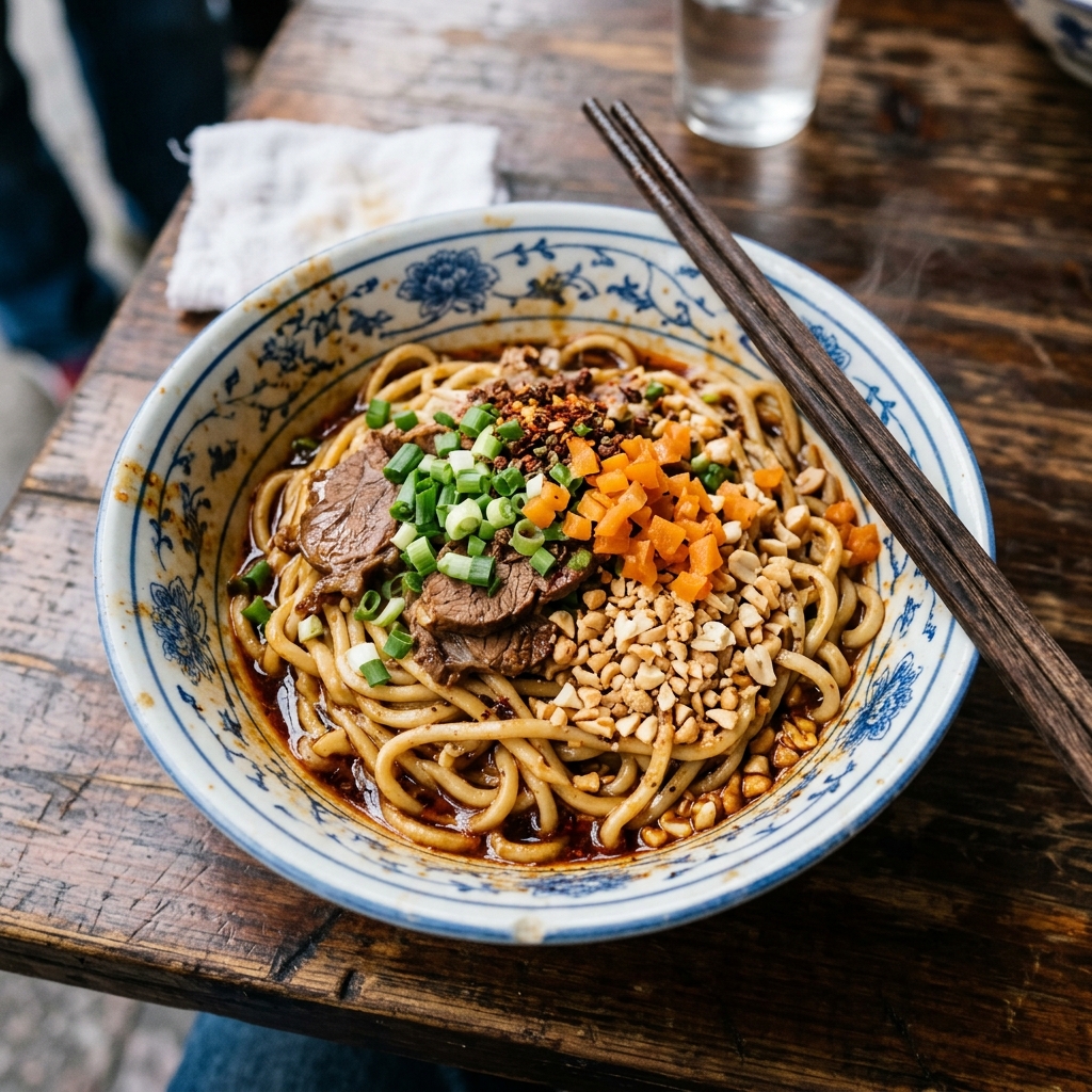 麻辣牛肉拌面
